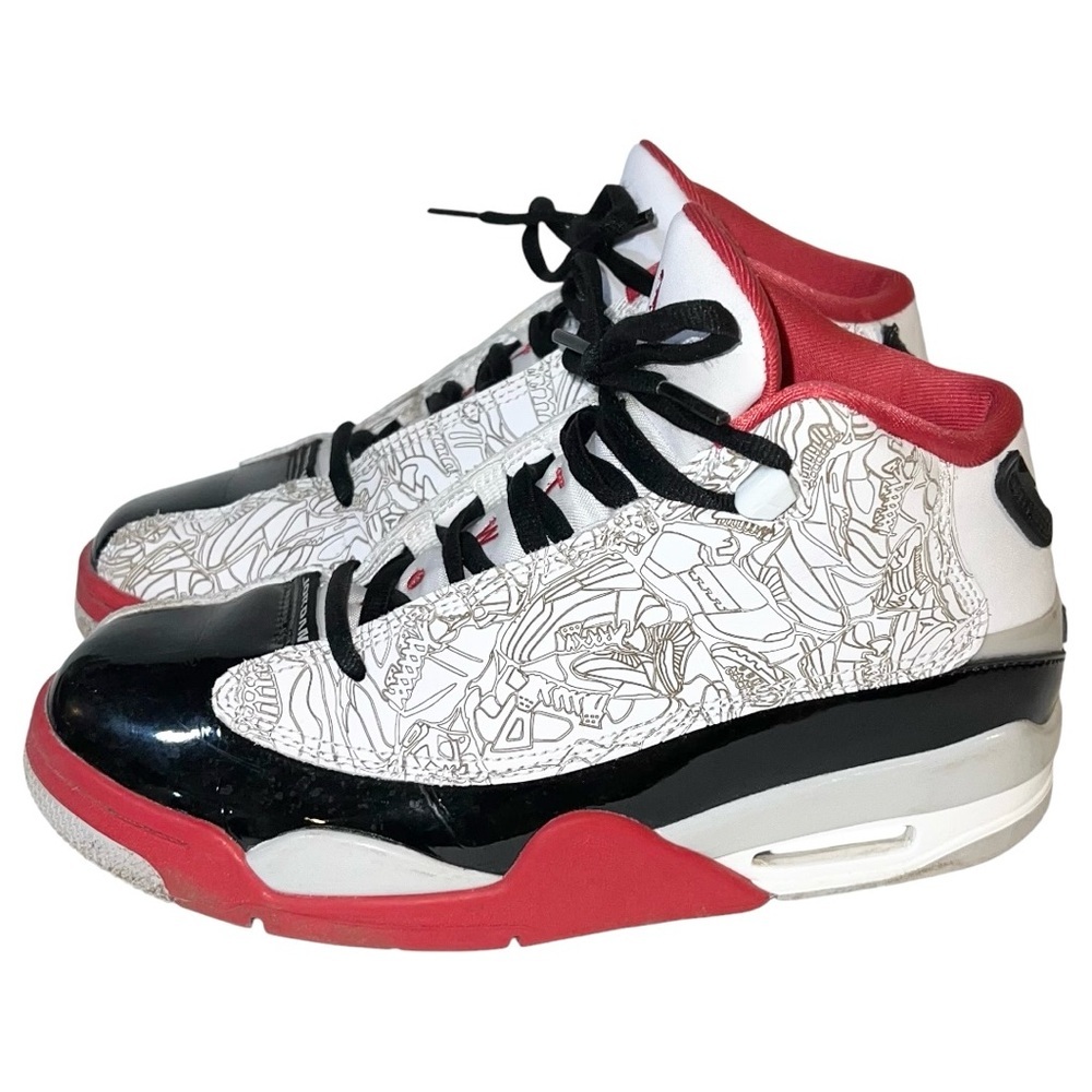 Nike Air Jordan Dub Zero GS Kids Size 5Y White Varsity Red Black
